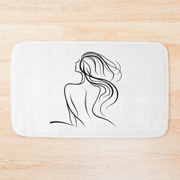 Item preview, One line woman's back drawing, Abstract minimal female single line art  designed and sold by MusesWhispers.