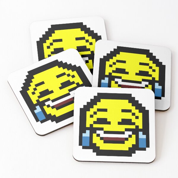 Item preview, Pixel art of face crying from laughter designed and sold by Polux Design.