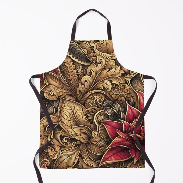 Item preview, Golden Flourish with Crimson Blooms designed and sold by aminz4.