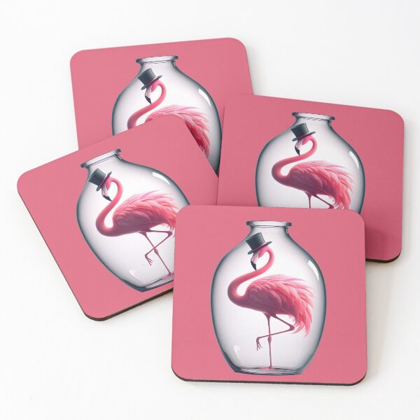 Item preview, Mr. Flamingo in a Bottle Looking Dapper designed and sold by CarolM.