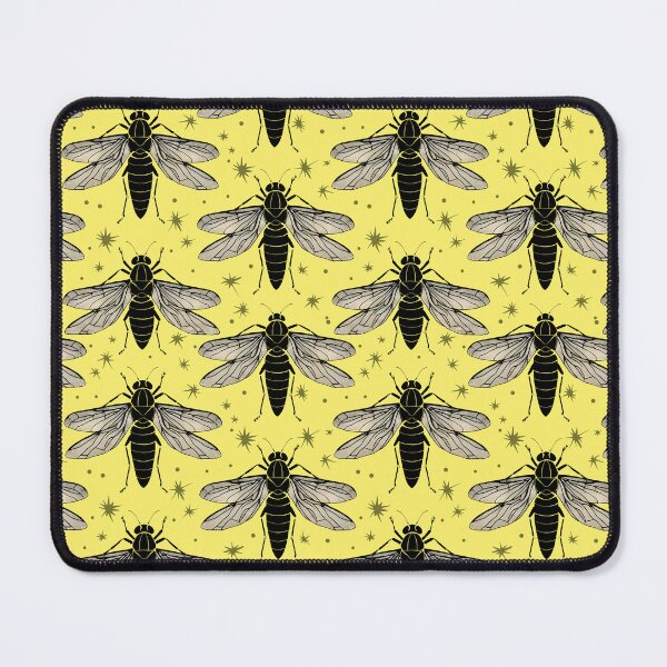 Item preview, Cicada pattern Insect collector entomology yellow designed and sold by AlchemyColor.