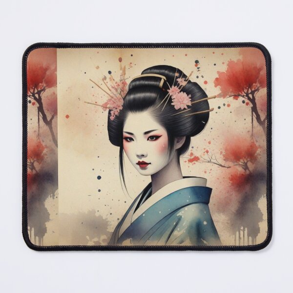 Item preview, Beautiful geisha, kimono , cherry blossom, vintage dreamy sakura, hanami designed and sold by Coolparrotgirl.