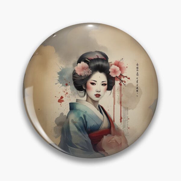 Item preview,  Beautiful geisha, kimono , cherry blossom, sakura, hanami vintage dreamy designed and sold by Coolparrotgirl.