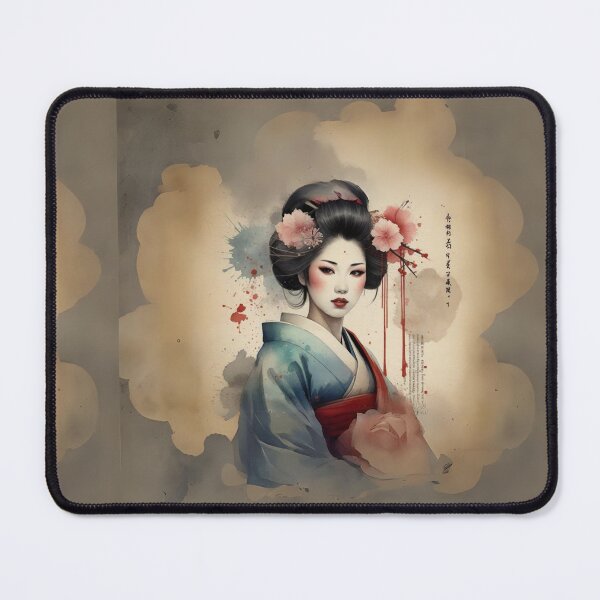 Item preview,  Beautiful geisha, kimono , cherry blossom, sakura, hanami vintage dreamy designed and sold by Coolparrotgirl.