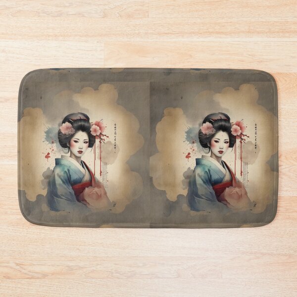 Item preview,  Beautiful geisha, kimono , cherry blossom, sakura, hanami vintage dreamy designed and sold by Coolparrotgirl.