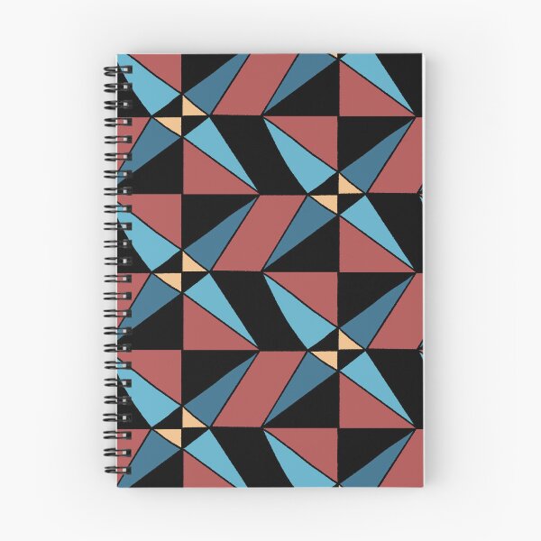 Item preview, Geometric shapes in checkerboard design gold, blue, rust, steel blue designed and sold by naomibroudo.