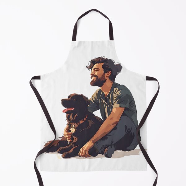 Item preview, man and dog designed and sold by EdicionesJML.