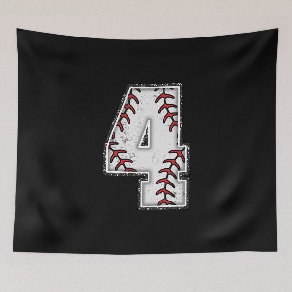 Item preview, baseball number 4 designed and sold by creativechaster.