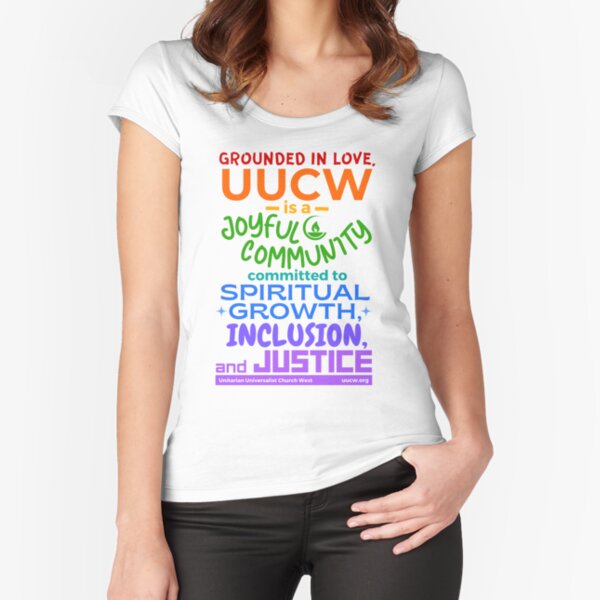 UUCWs Mission Statement (for light colors) Fitted Scoop T-Shirt