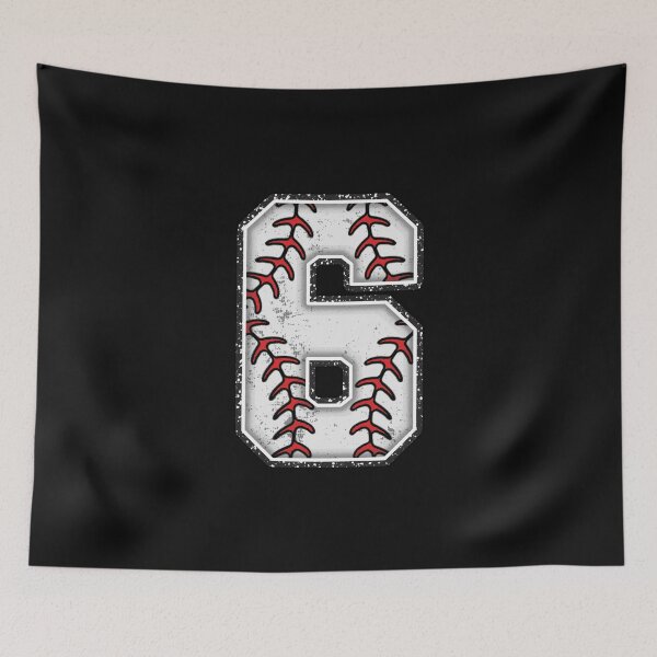 Item preview, baseball number 6 designed and sold by creativechaster.