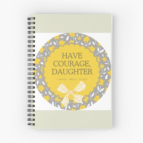 Item preview, Have courage, daughter (yellow ditsy) designed and sold by Beth Felker Jones.