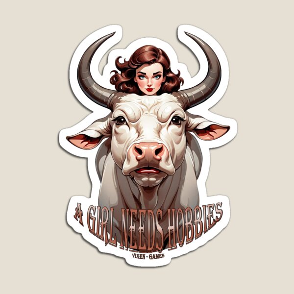 Item preview, A Girl Needs Hobbies Hotwife Bull rider White Bull  designed and sold by Vixen-Games.