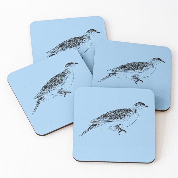 Item preview, White Crowned Bald Pate Pigeon Black Design  designed and sold by designsasstultd.