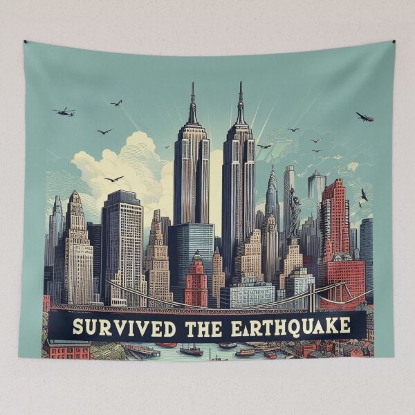 Item preview, April 5, 2024 earthquake in New York Manhattan "I survived the earthquake" designed and sold by JaroDesign2023.