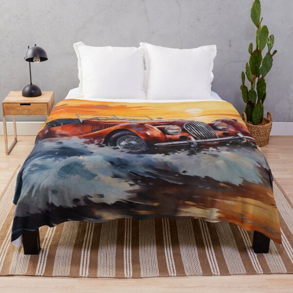 Item preview,  "Sunset Jaguar Drive: The Crimson Classic" designed and sold by Hasyavana.
