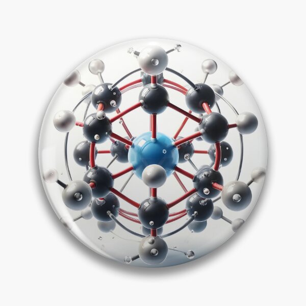 Item preview, Atomic Elegance: Carbon Molecule Sticker designed and sold by Molecularmerch.