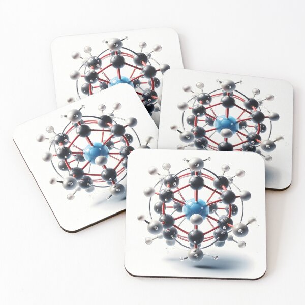 Item preview, Atomic Elegance: Carbon Molecule Sticker designed and sold by Molecularmerch.