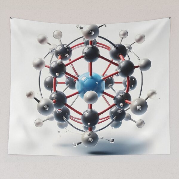 Item preview, Atomic Elegance: Carbon Molecule Sticker designed and sold by Molecularmerch.