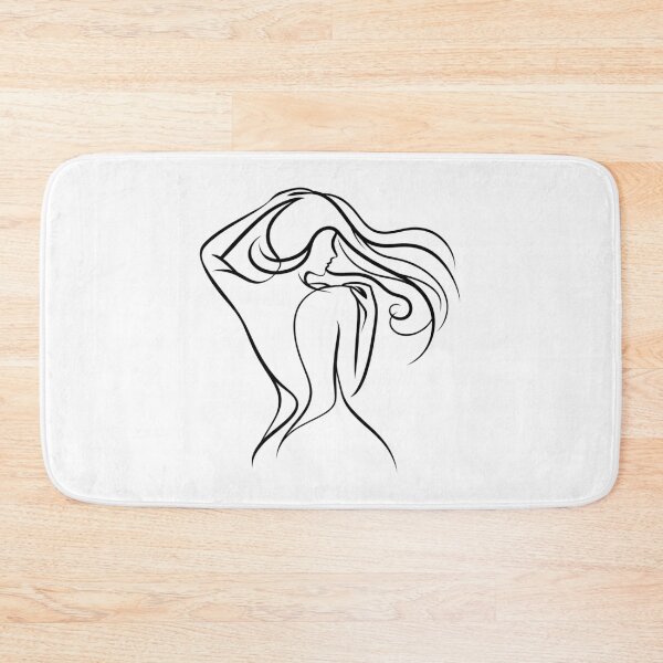 Item preview,  One line woman's back drawing, Abstract minimal female single line art  designed and sold by MusesWhispers.