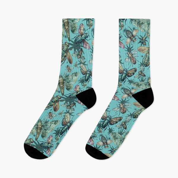 Item preview, Cicada pattern Insect Enthusiasts entomology blue designed and sold by AlchemyColor.