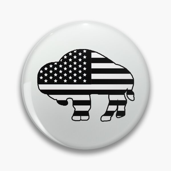 Item preview, Buffalo American Flag B/W Silhouette designed and sold by bamatt30.
