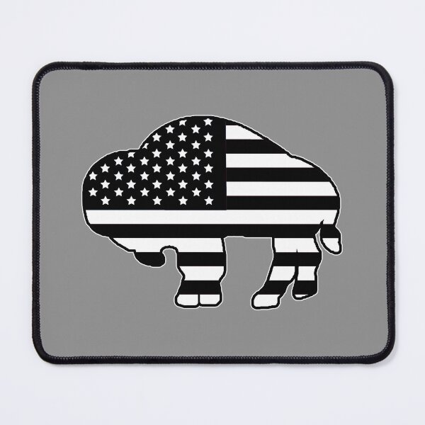 Item preview, Buffalo American Flag B/W Silhouette designed and sold by bamatt30.