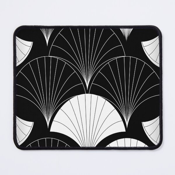 Item preview, Asian Art Deco Black And White Fan Pattern  designed and sold by DEC02.