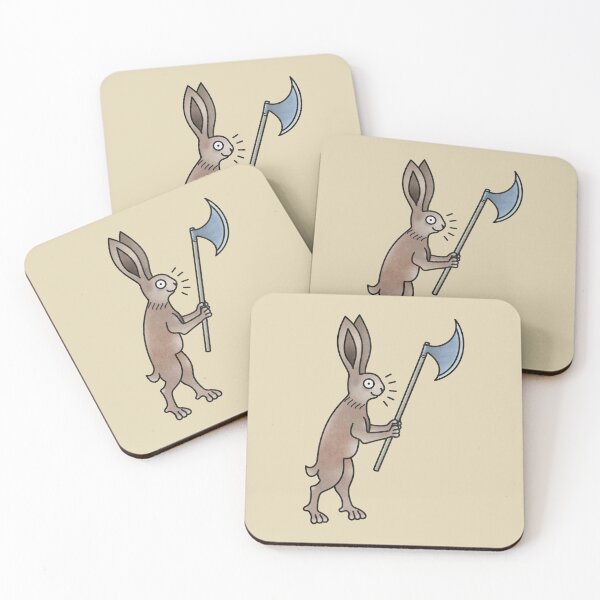 Item preview, Medieval Marginalia Rabbit Psycho designed and sold by MargiKnights.