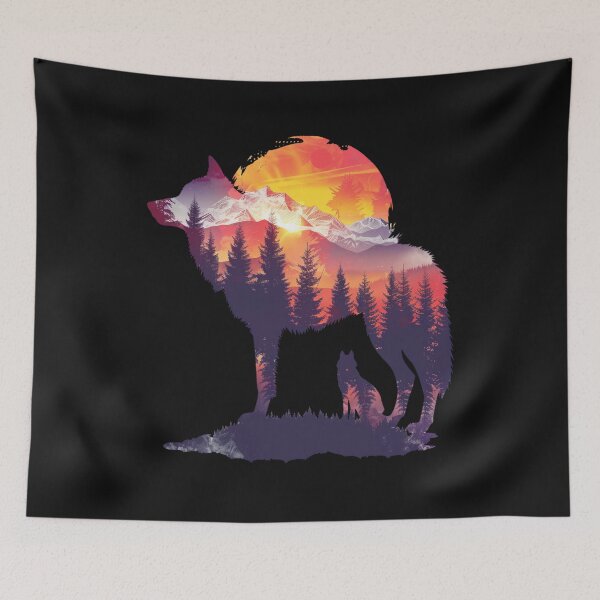 Item preview, Wolf Landscape Nature designed and sold by NicolasGlowArt.