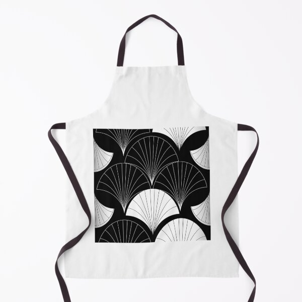 Item preview, Asian Art Deco Black And White Fan Pattern designed and sold by DEC02.