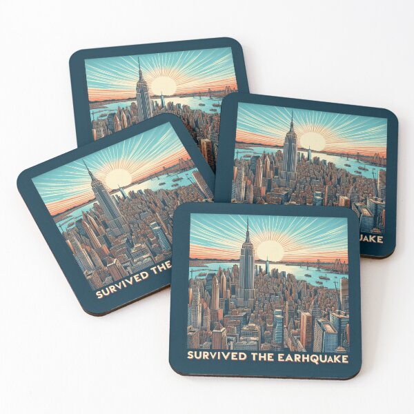 Item preview, April 5, 2024 earthquake in New York Manhattan "I survived the earthquake" designed and sold by JaroDesign2023.