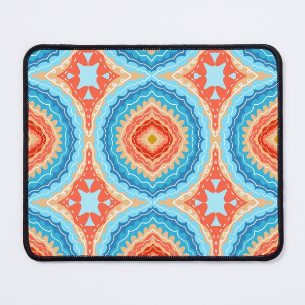 Item preview, Summer beach day Diamond motif - blue, orange, red, sand designed and sold by naomibroudo.