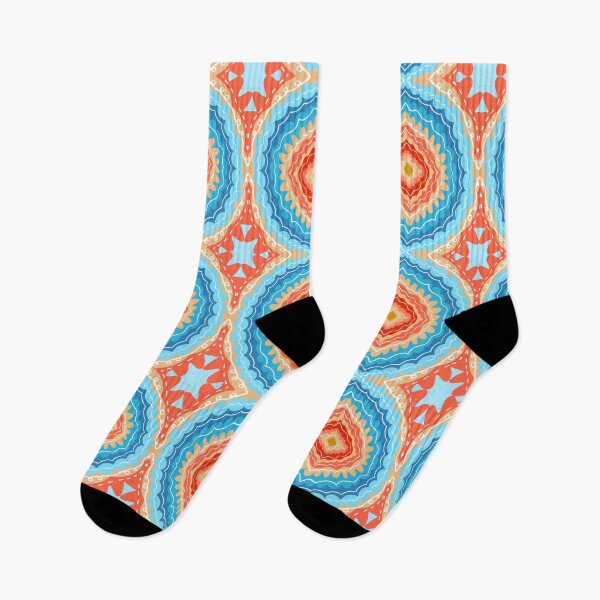 Item preview, Summer beach day Diamond motif - blue, orange, red, sand designed and sold by naomibroudo.