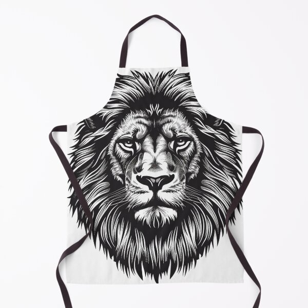 Item preview, Majestic Lion Portrait in Monochrome With Artistic Strokes and Splatter Effects designed and sold by Reichcorp.