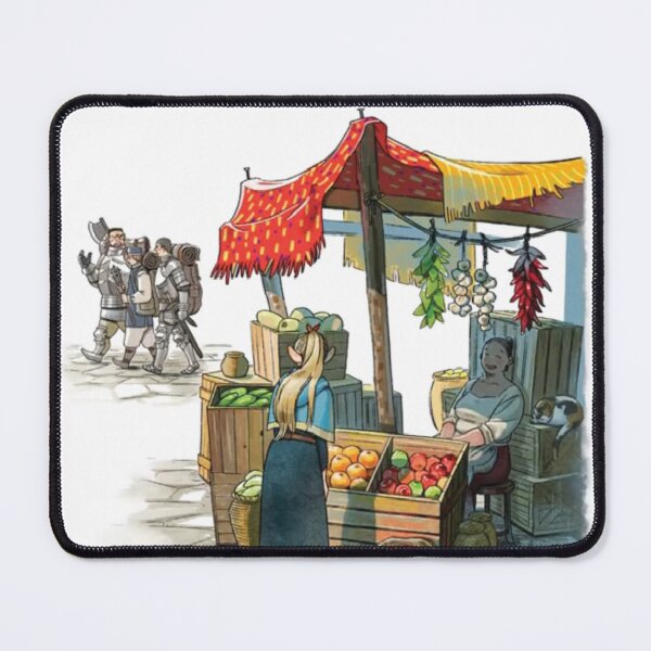 Item preview, Medieval market morning watercolor designed and sold by LittleTwichArt.