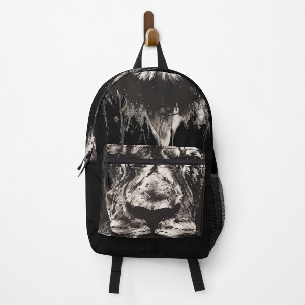 Item preview, Majestic Lion Portrait in Monochrome With Artistic Strokes and Splatter Effects designed and sold by Reichcorp.