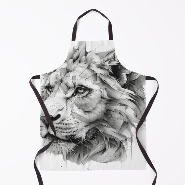 Item preview, Majestic Lion Portrait in Monochrome With Artistic Strokes and Splatter Effects designed and sold by Reichcorp.