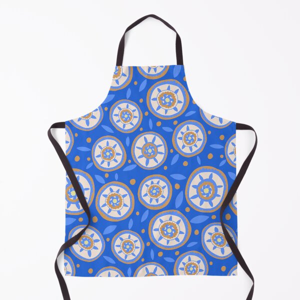 Item preview, Uzbekistan suzani motif, aqua marine, gold, cobalt blue designed and sold by naomibroudo.