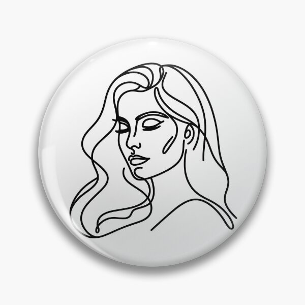Item preview,  One line woman face drawing, Single line art designed and sold by MusesWhispers.