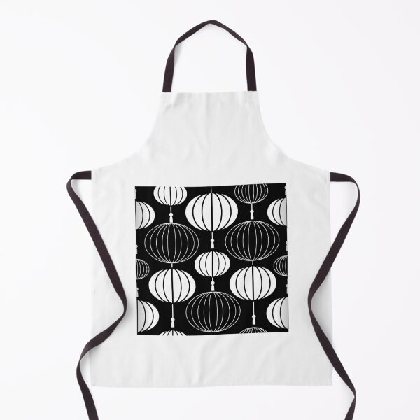 Item preview, Asian Art Deco Black And White Lantern Pattern designed and sold by DEC02.