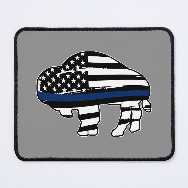 Item preview, Buffalo Tattered Thin Blue Line Flag Silhouette designed and sold by bamatt30.