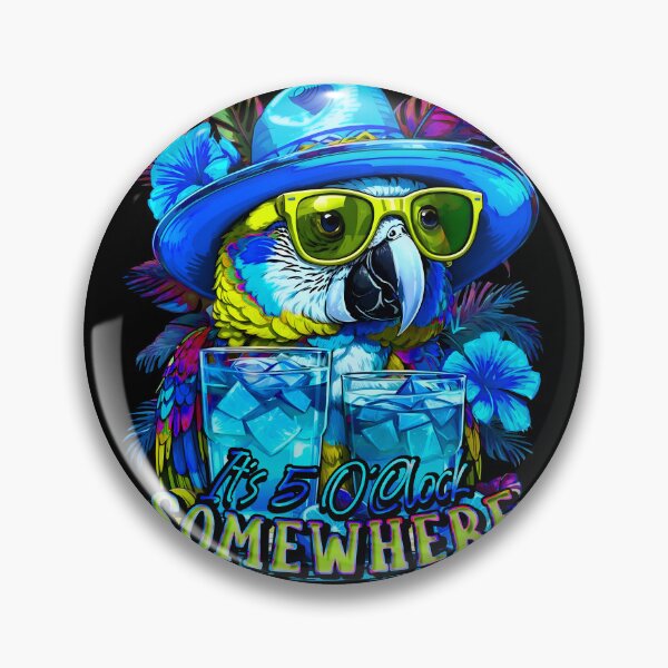 Item preview, It's 5 o'clock somewhere Tropical Parrot Cocktail Sunset designed and sold by MindWave THC.