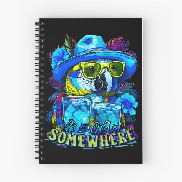 Item preview, It's 5 o'clock somewhere Tropical Parrot Cocktail Sunset designed and sold by MindWave THC.