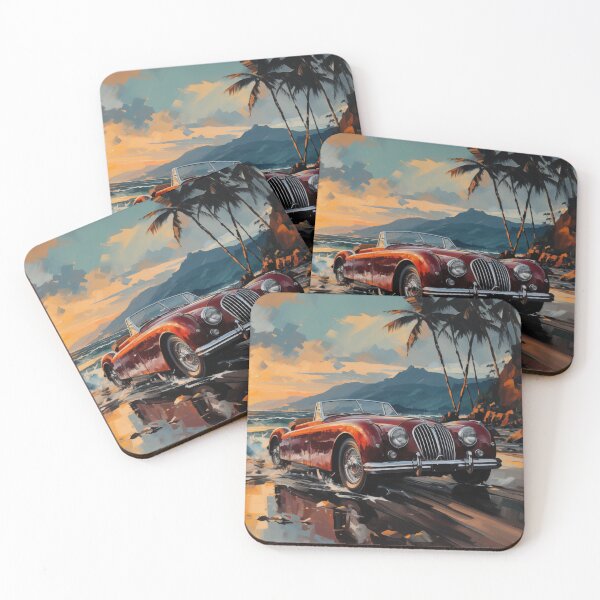 Item preview, Classical Jaguar on seascape sunset bacground designed and sold by Hasyavana.
