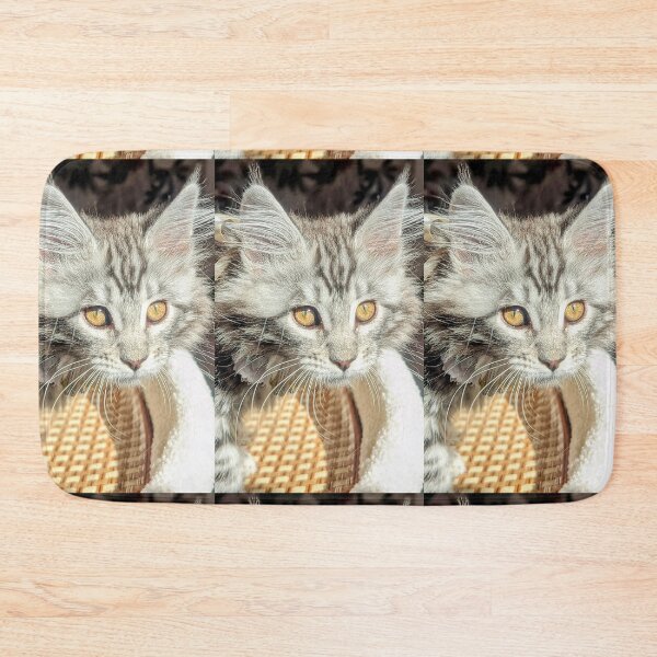 Item preview, Mainecoon kitten hunting designed and sold by Fluffycat2020.