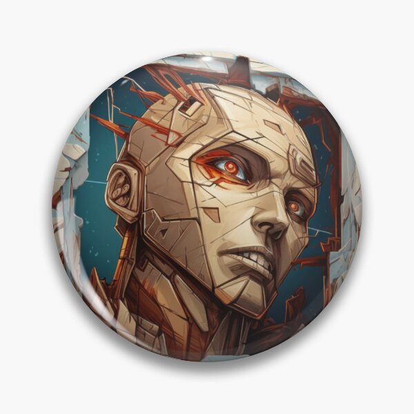 Artikelvorschau, Kopf eines Androiden, der durch ein Fenster beobachtet entworfen und verkauft von jenmountainen.