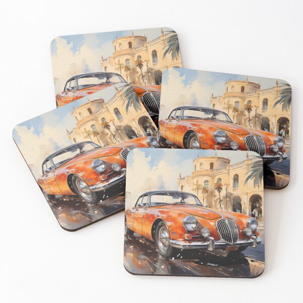 Item preview, "Riviera Red: A Jaguar's Elegance" designed and sold by Hasyavana.