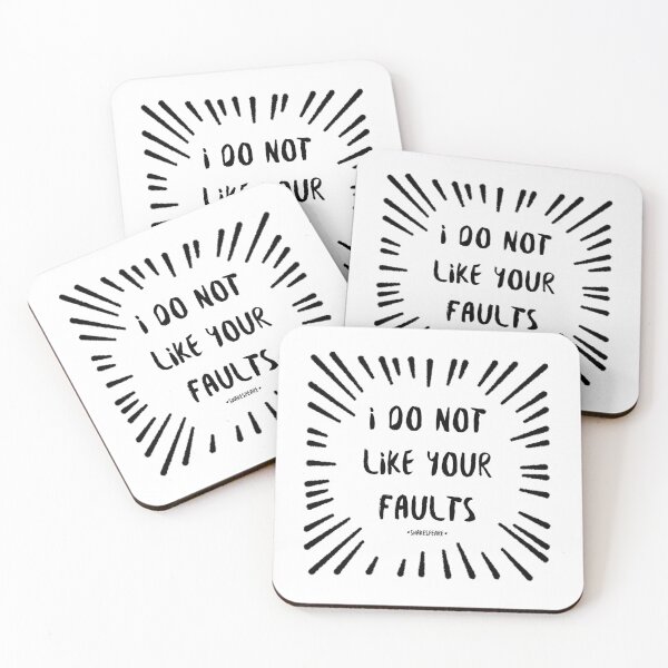 Item preview, Your Faults Shakespeare insult quote Julius Caesar  designed and sold by TheWriteHand.