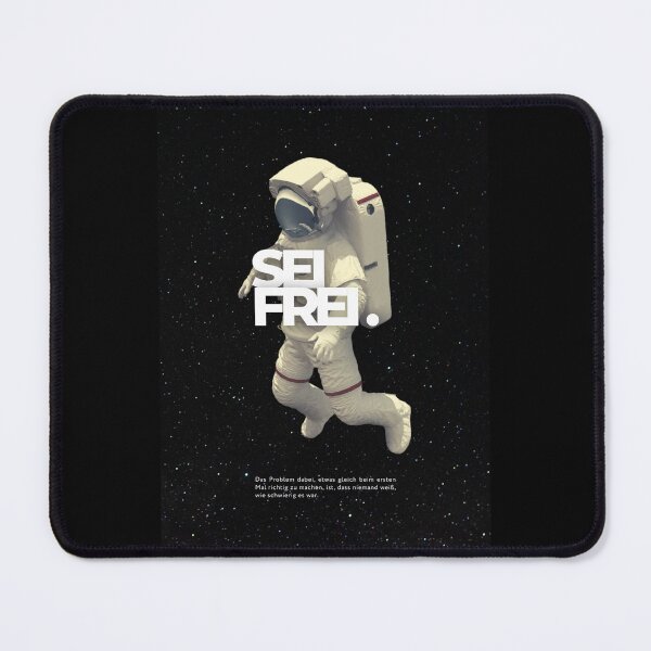 Item preview, Sei frei | Astronaut Illustration | Black Background designed and sold by RM-Journey.