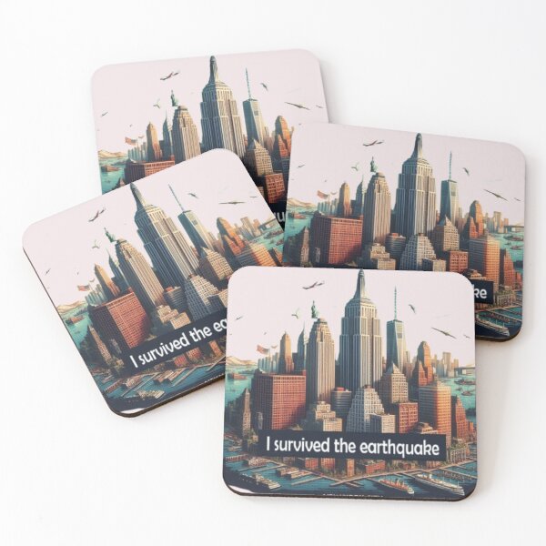 Item preview, April 5, 2024 earthquake in New York Manhattan "I survived the earthquake" designed and sold by JaroDesign2023.